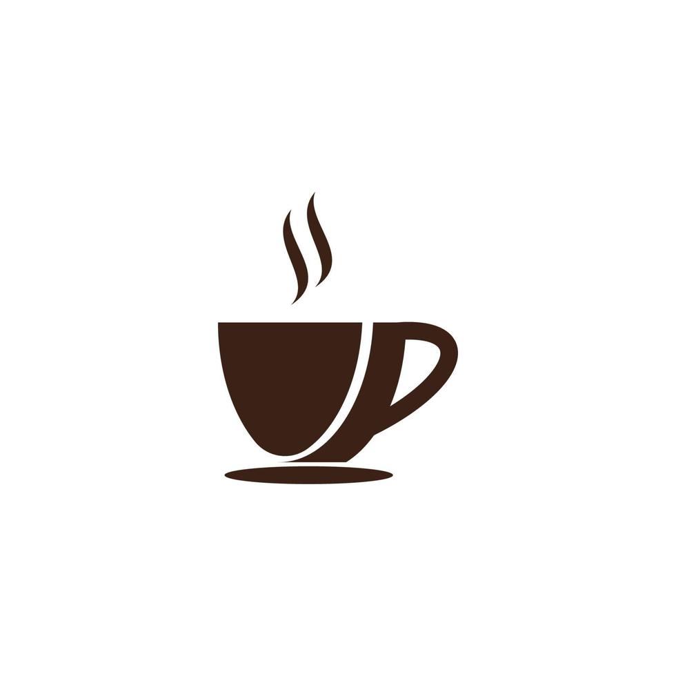 logo en verre de café vecteur