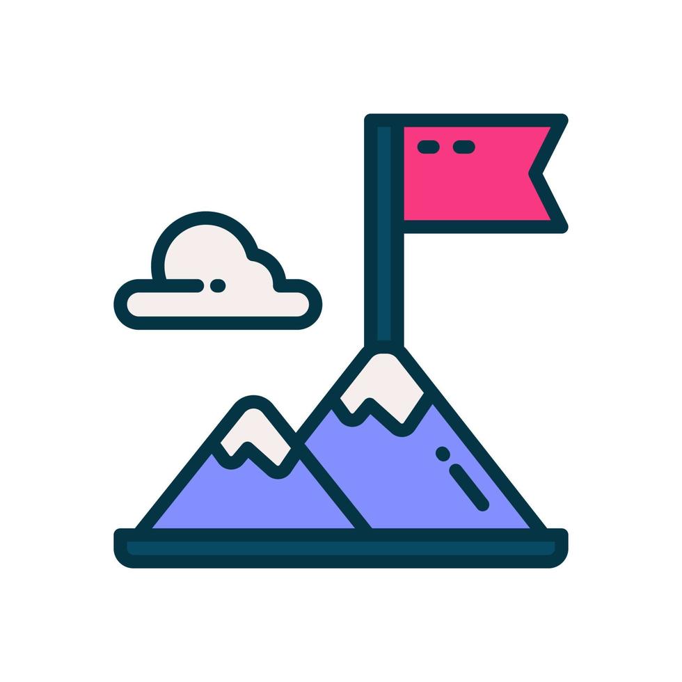 icône de montagne pour votre site Web, mobile, présentation et conception de logo. vecteur