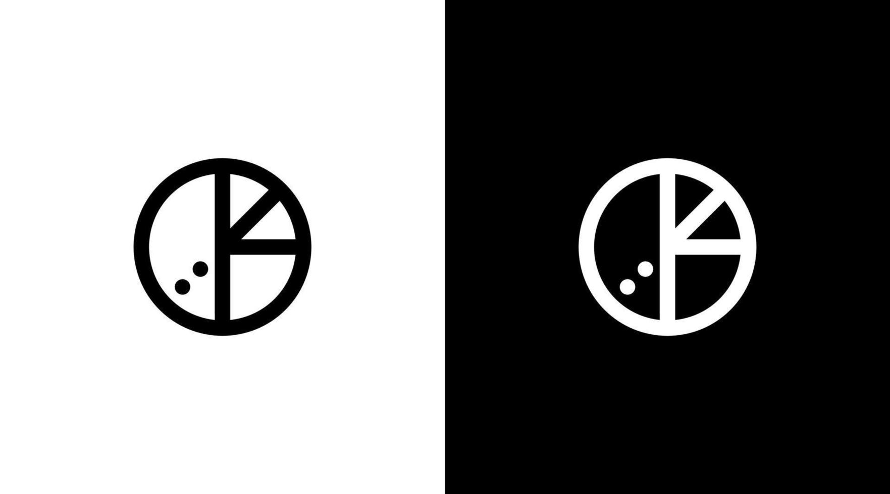 logo d'entreprise monogramme pizza icône noir et blanc style d'illustration modèles modèles vecteur