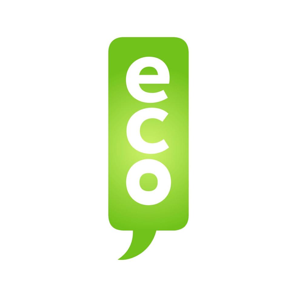 eco green cloud speech bubble icon bio nature green eco symbole pour le web et les affaires vecteur