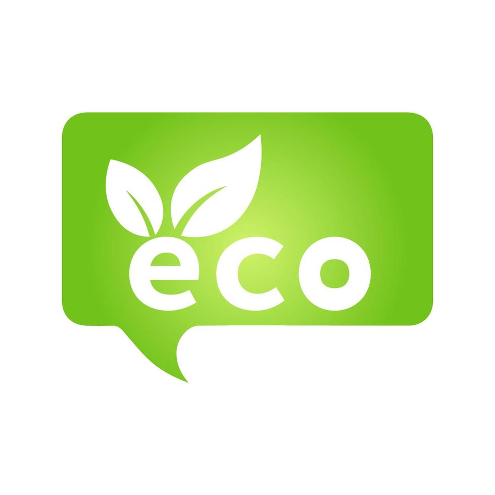 eco green cloud speech bubble icon bio nature green eco symbole pour le web et les affaires vecteur