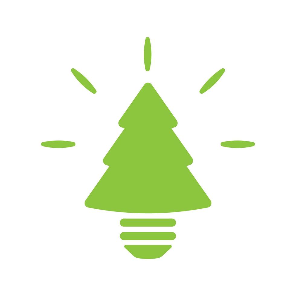 eco green tree light bulb icon i bio nature green eco symbole pour le web et les affaires vecteur