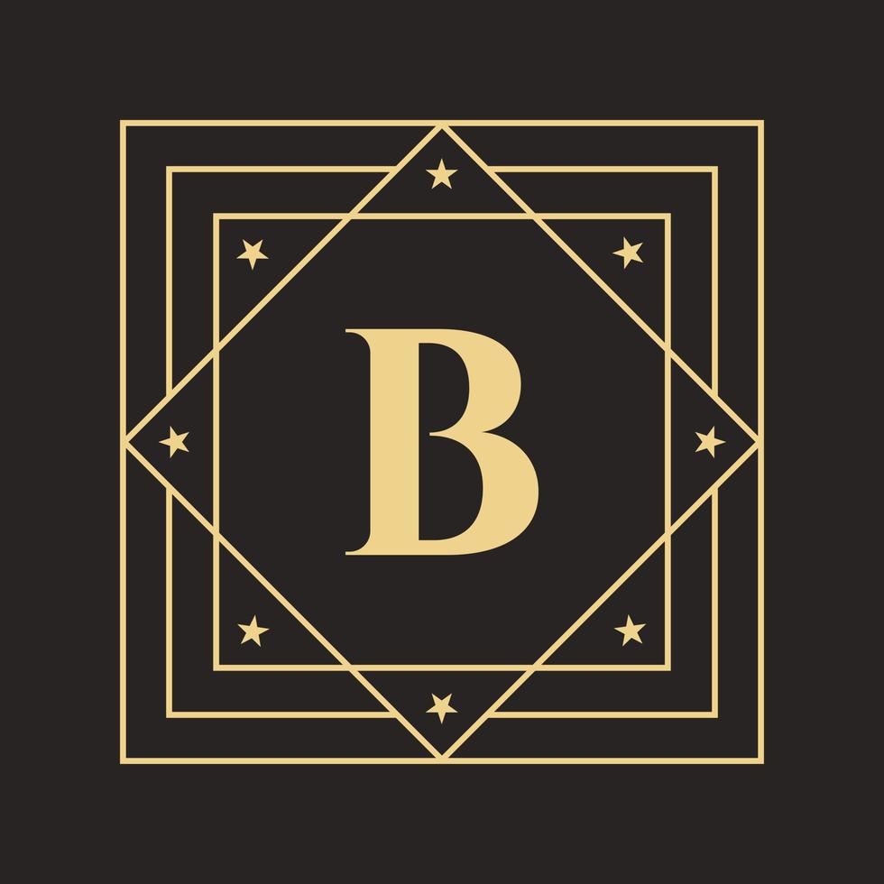 logo créatif lettre b avec concept de luxe élégant et stylé. modèle de logo de luxe initial vecteur