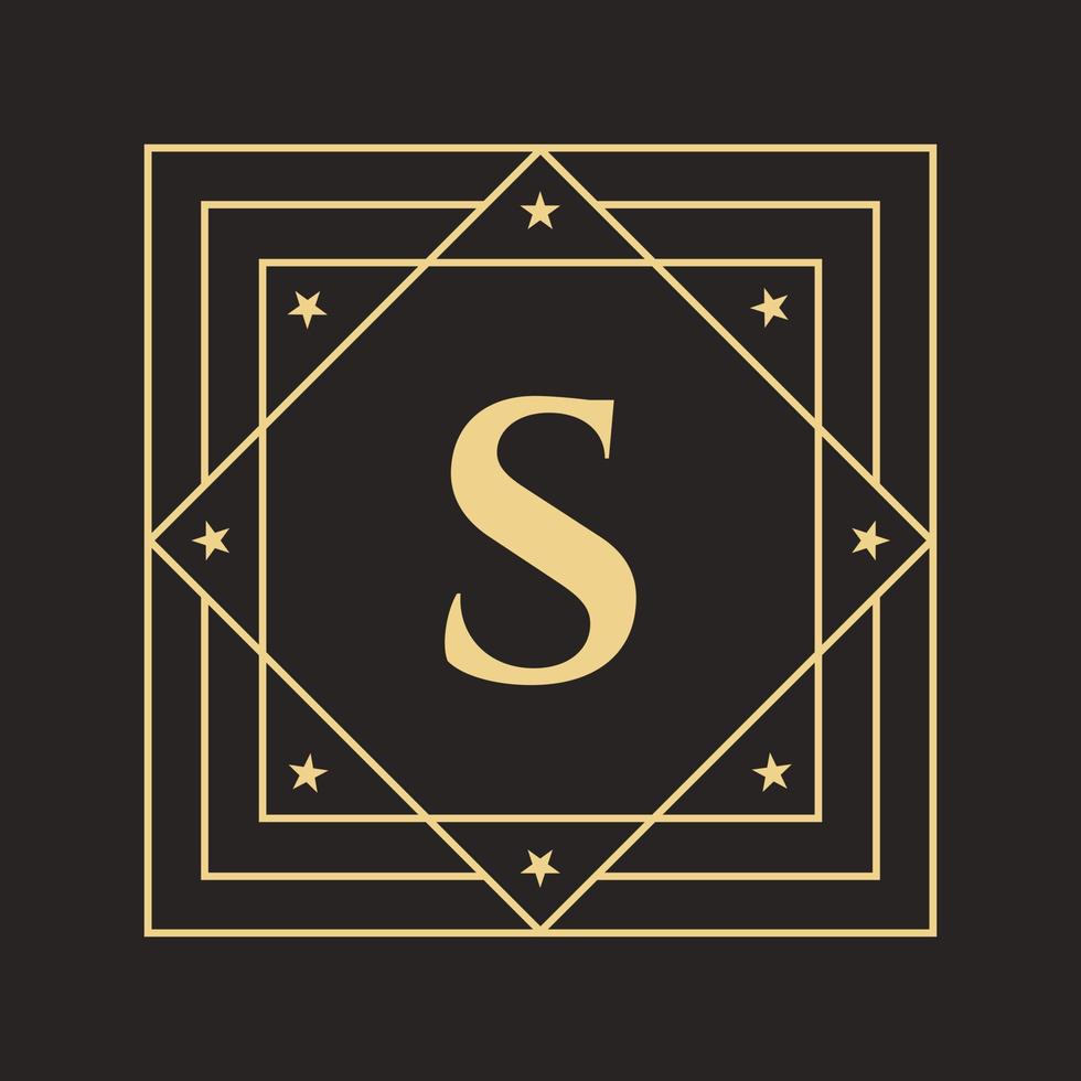 logo créatif de la lettre s avec un concept de luxe élégant et stylé. modèle de logo de luxe initial vecteur