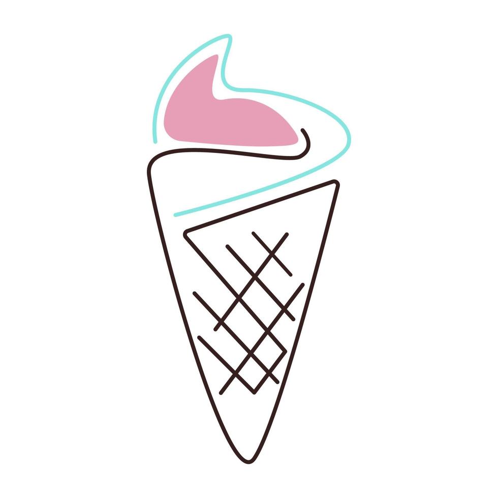 création de logo d'icône de crème glacée vecteur