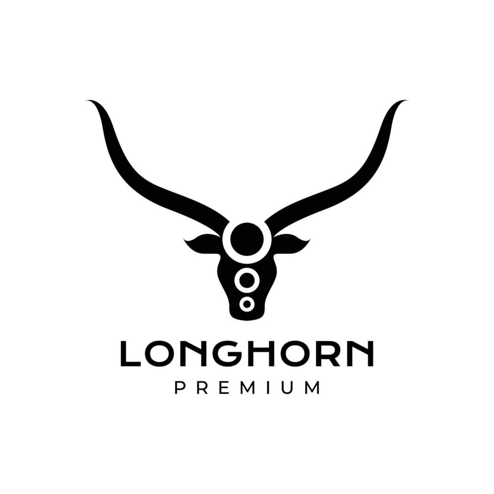 tête longue corne impala savane faune moderne géométrique cercle logo conception icône illustration modèle vecteur