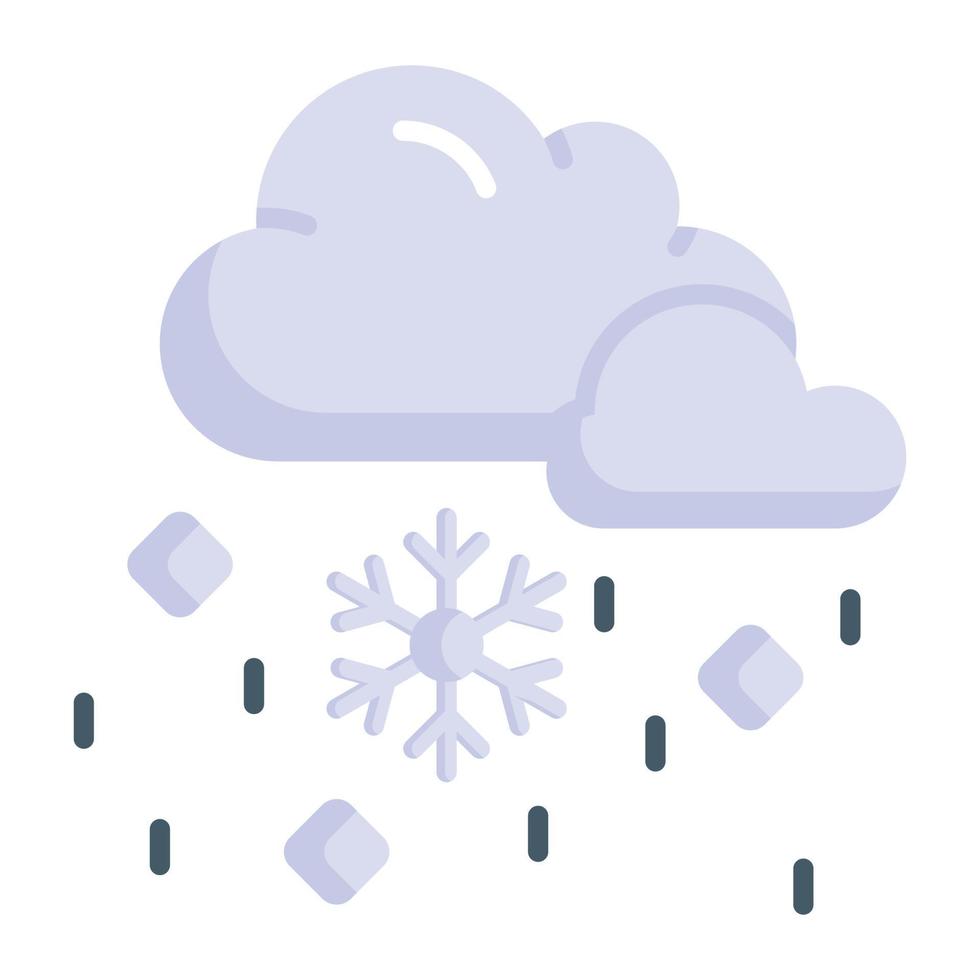 icône à la mode de vecteur de chute de neige, conception modifiable de pluie verglaçante