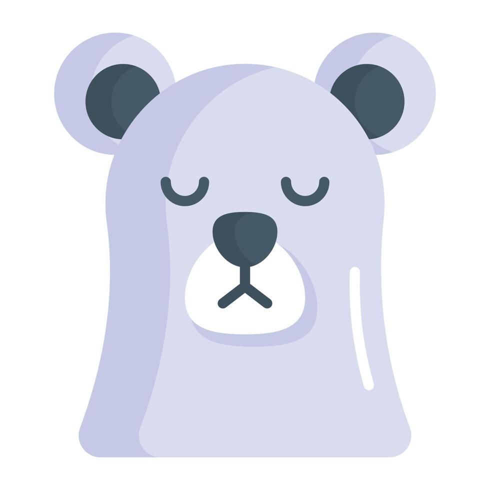 icône de vecteur d'ours polaire d'hiver