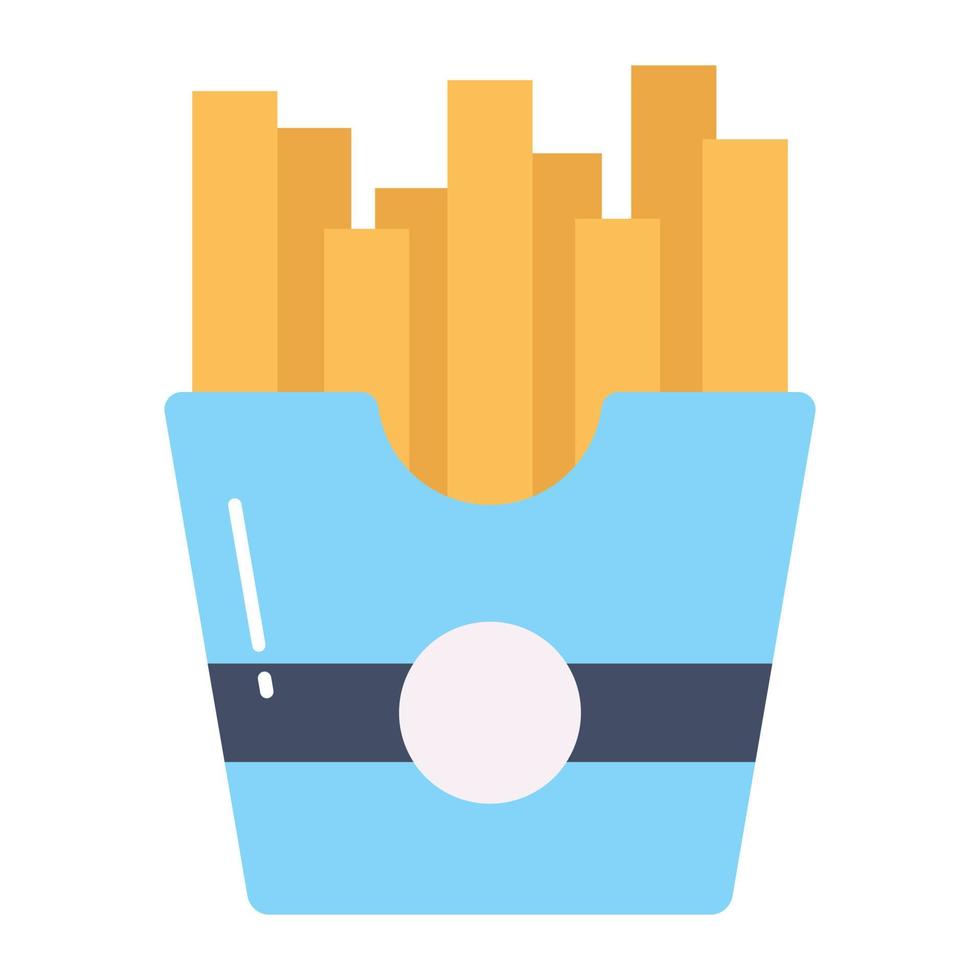 une icône de frites, concept de restauration rapide vecteur