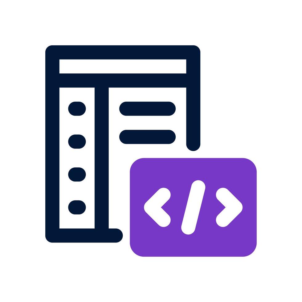 icône de codage pour votre site Web, mobile, présentation et conception de logo. vecteur