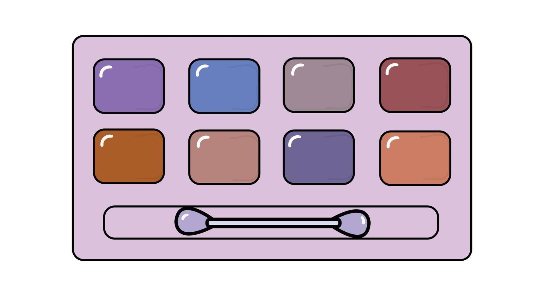 illustration de palette de fard à paupières vecteur