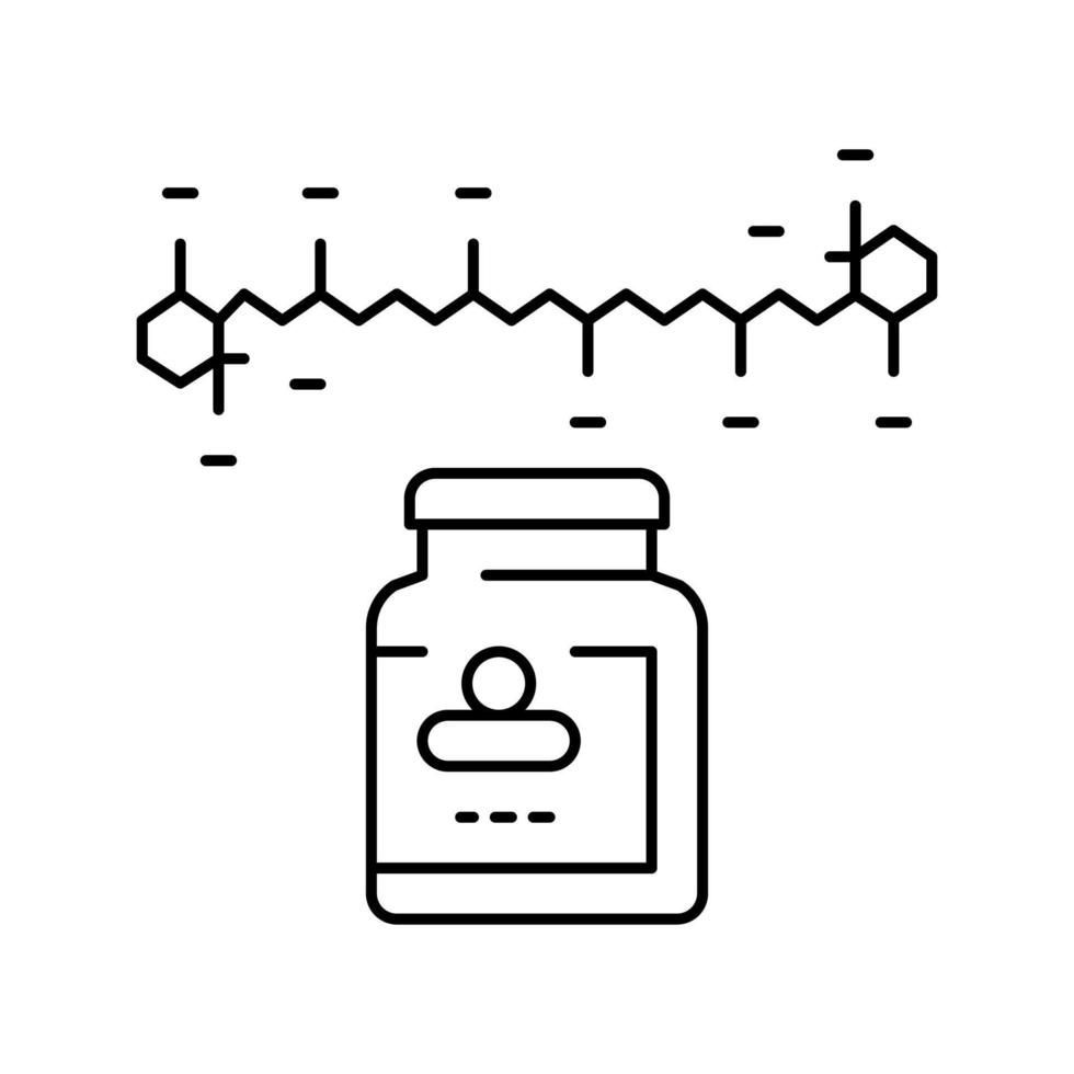 illustration vectorielle de l'icône de la ligne de carotte carotène vecteur