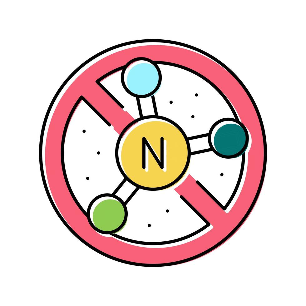 illustration vectorielle d'icône de couleur cosmétique sans nitrate vecteur