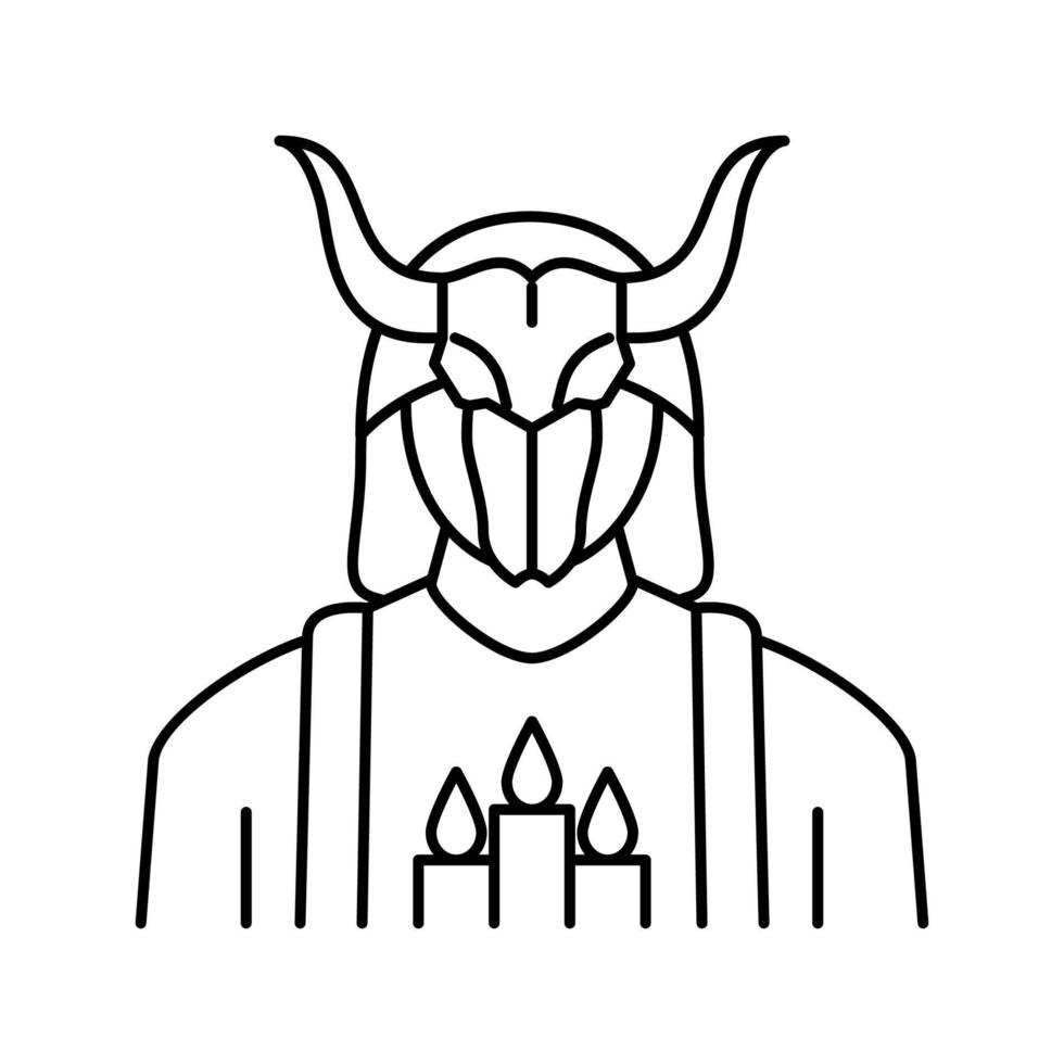 illustration vectorielle de l'icône de la ligne religieuse culte vecteur