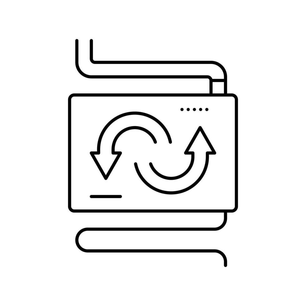 convertisseur et icône de ligne d'échange illustration vectorielle vecteur