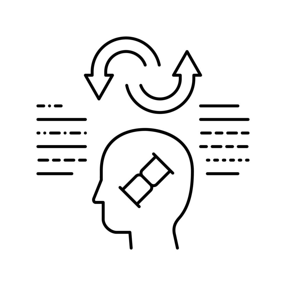 illustration vectorielle de l'icône de la ligne de philosophie comparative vecteur