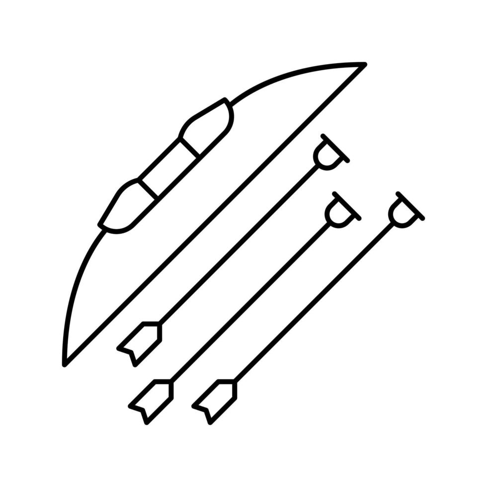 arc jouet ligne icône illustration vectorielle vecteur