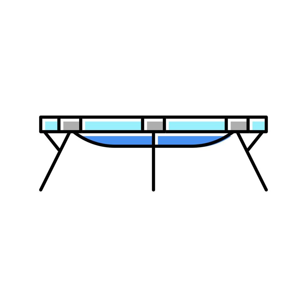 illustration vectorielle d'icône de couleur de lit de couchage vecteur