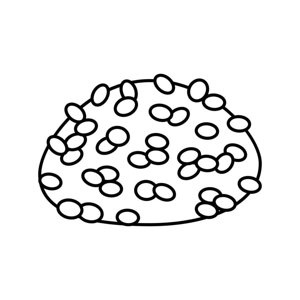 illustration vectorielle de l'icône de la ligne de riz basmati vecteur