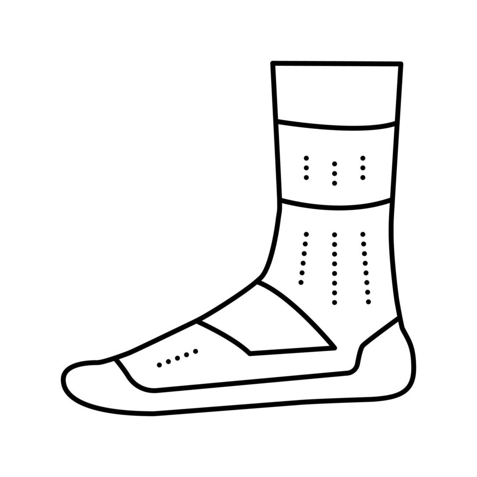 icône de ligne de chaussette de sport illustration vectorielle isolée vecteur