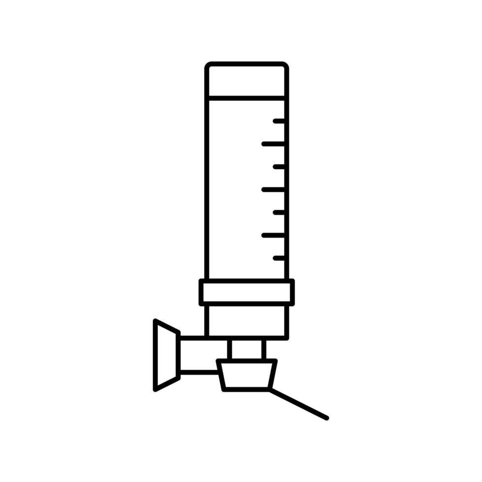 illustration vectorielle d'icône de ligne d'outil d'abreuvoir pour animaux de compagnie vecteur