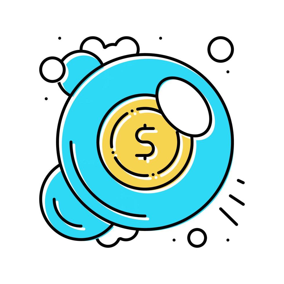 finance bulle couleur icône illustration vectorielle vecteur