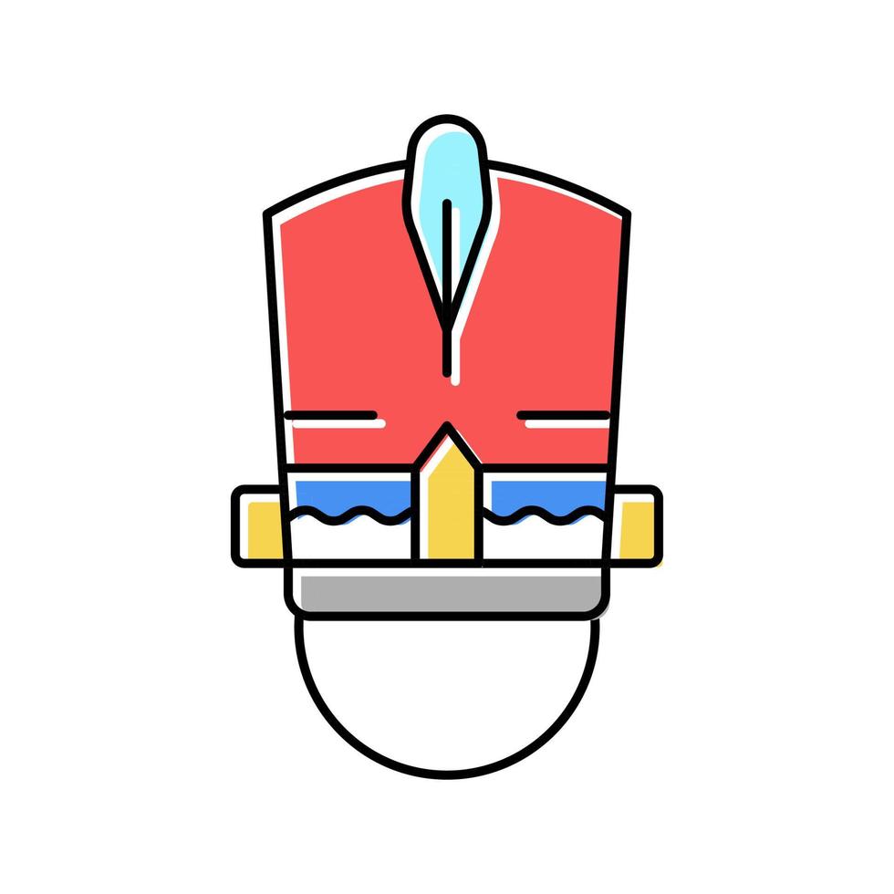festival chapeau coiffure couleur icône illustration vectorielle vecteur