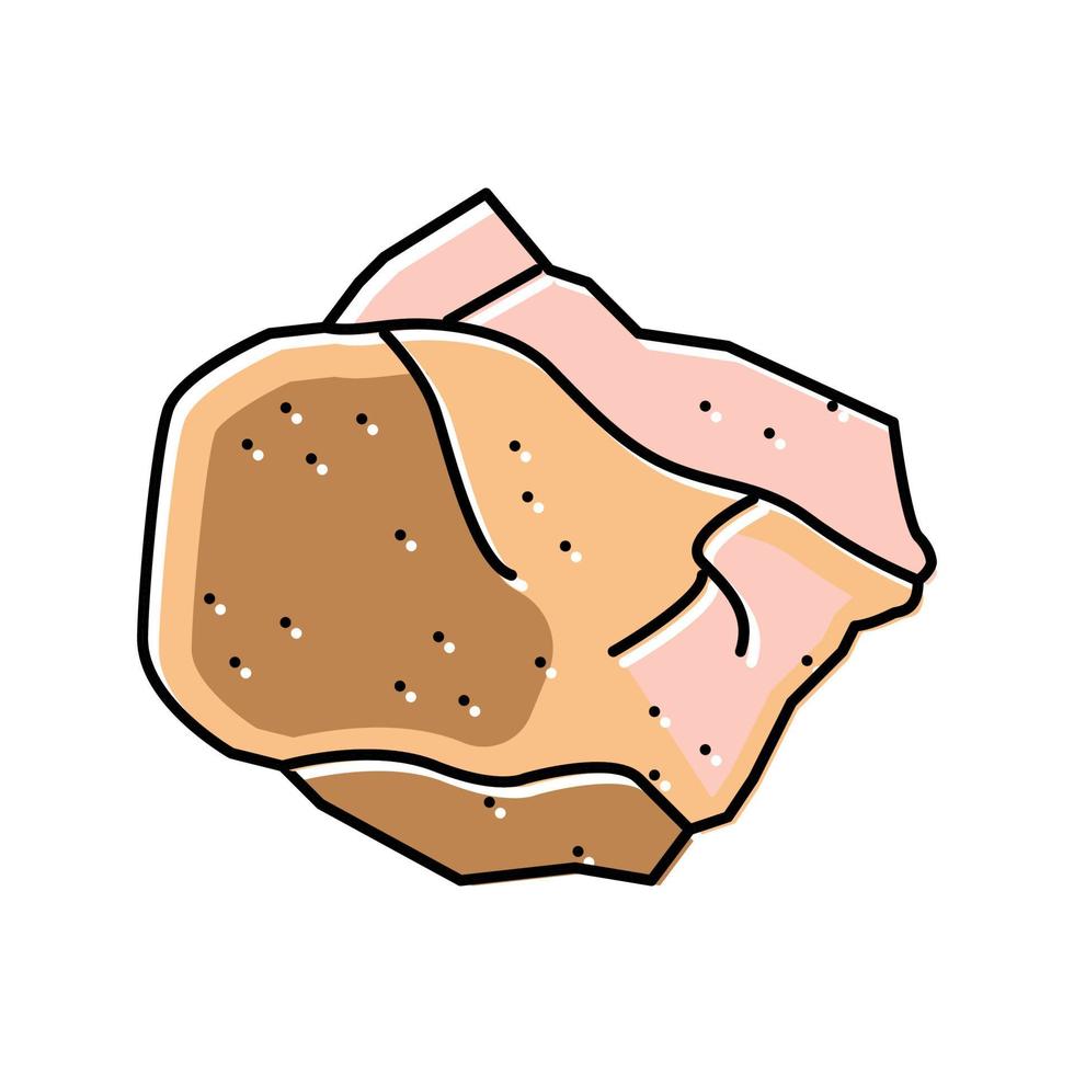 illustration vectorielle d'icône de couleur de roche de pierre de quartzite vecteur