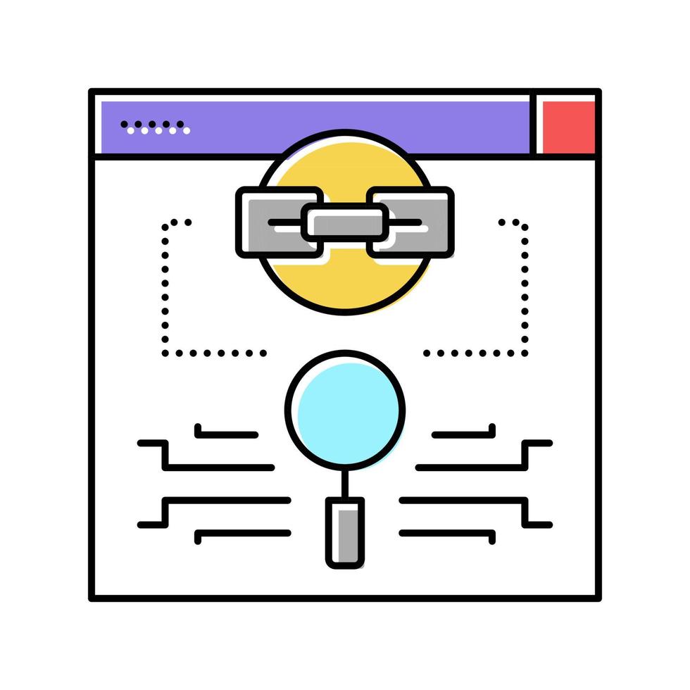 lien estimation couleur icône illustration vectorielle vecteur