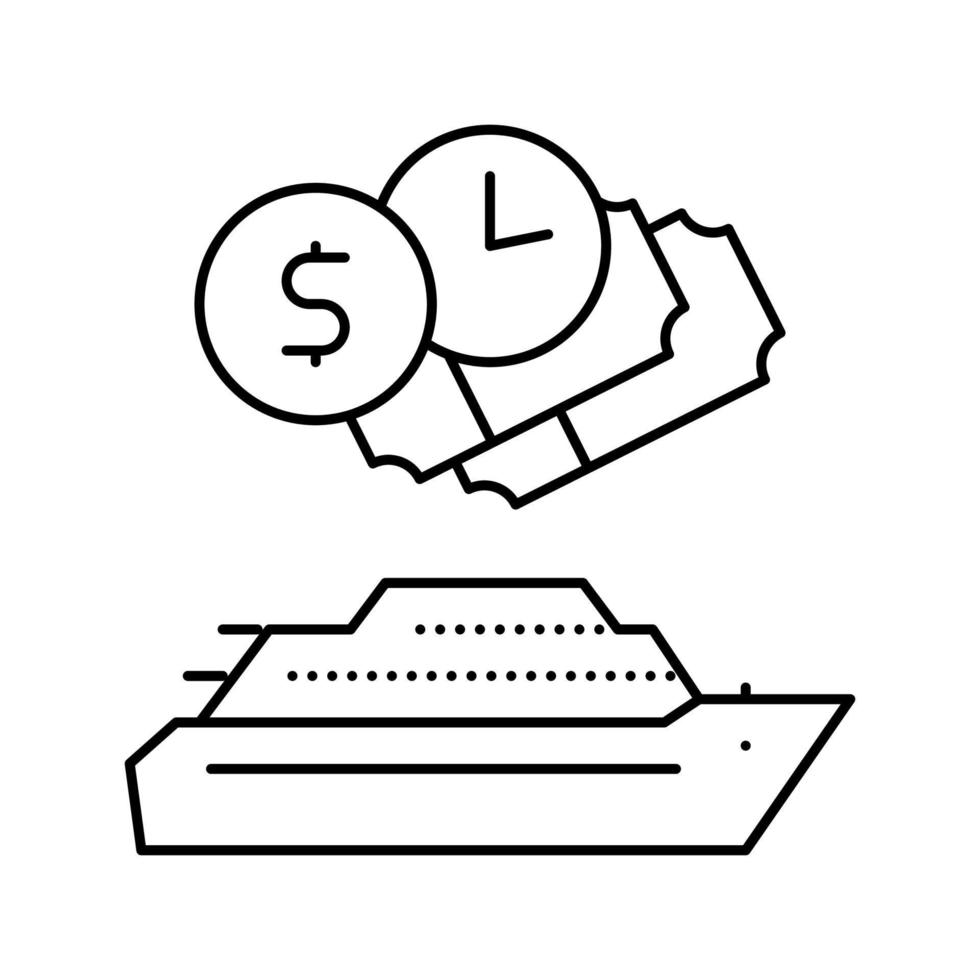 illustration vectorielle de l'icône de la ligne de croisière de dernière minute vecteur