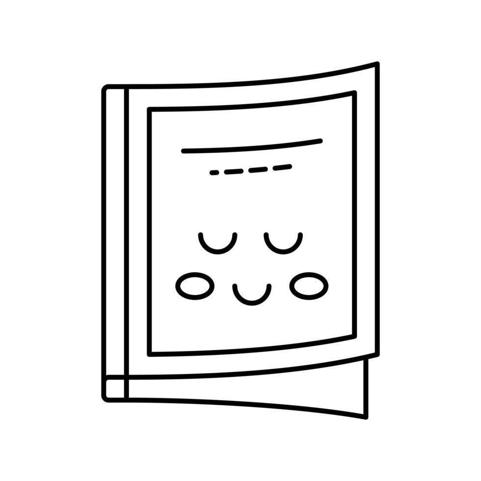 magazine enfants bibliothèque ligne icône illustration vectorielle vecteur