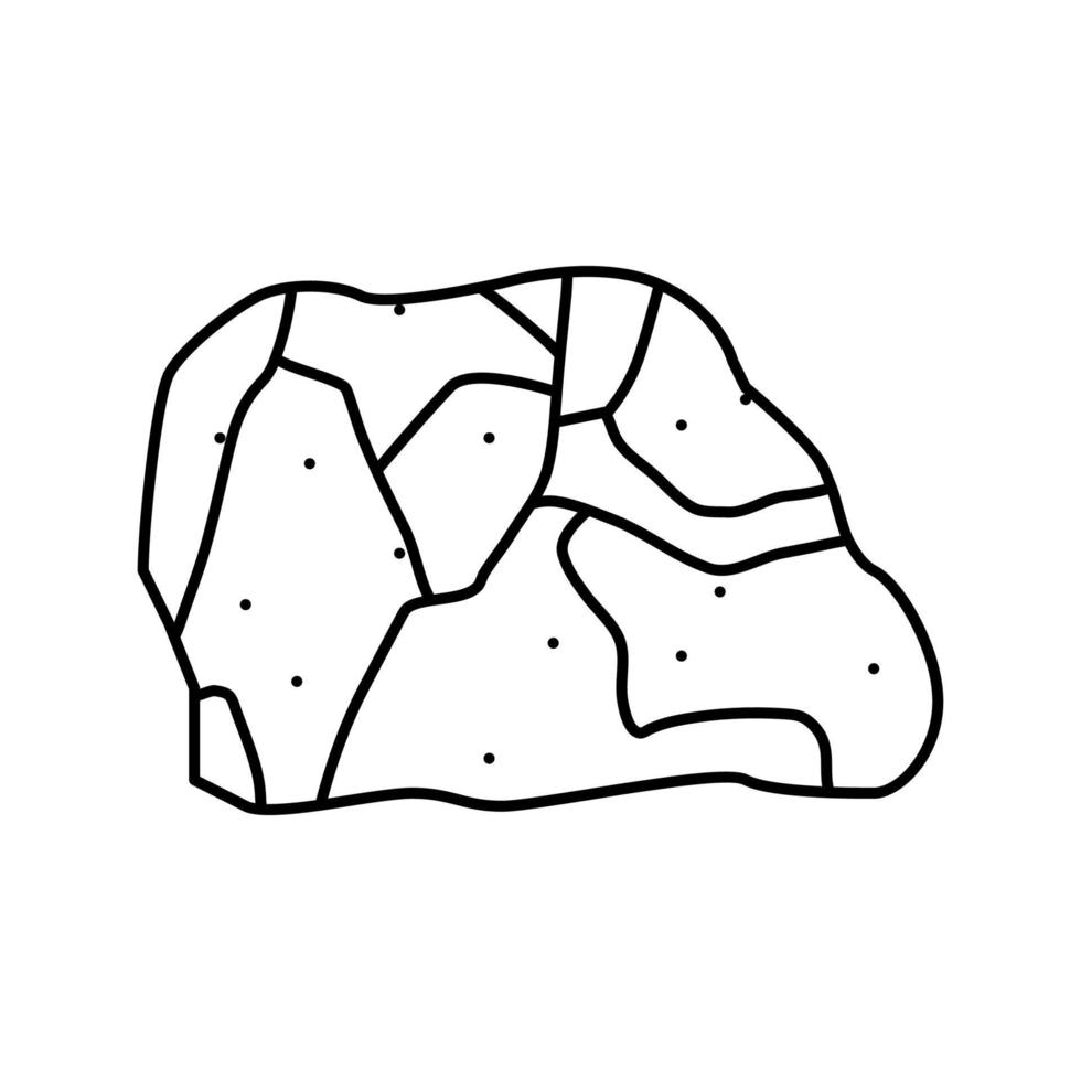 illustration vectorielle de l'icône de la ligne de roche de pierre péridot vecteur