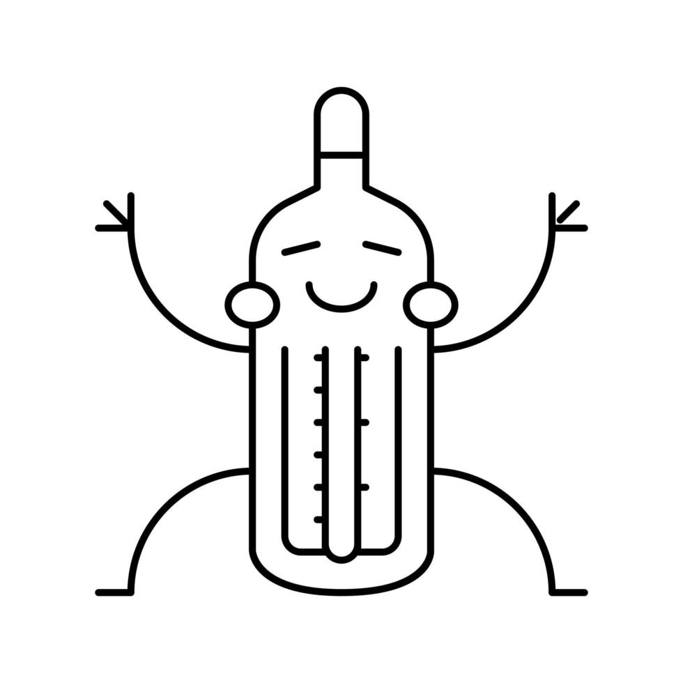 illustration vectorielle d'icône de ligne d'outil de thermomètre vecteur