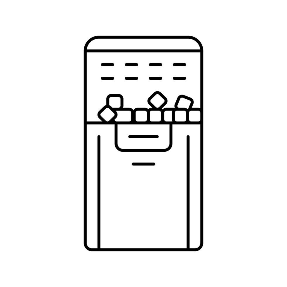 illustration vectorielle de l'icône de la ligne de la machine à glaçons vecteur