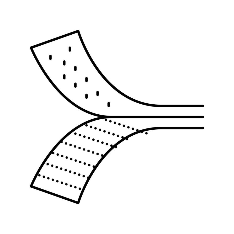 bande de fixation ligne icône illustration vectorielle vecteur