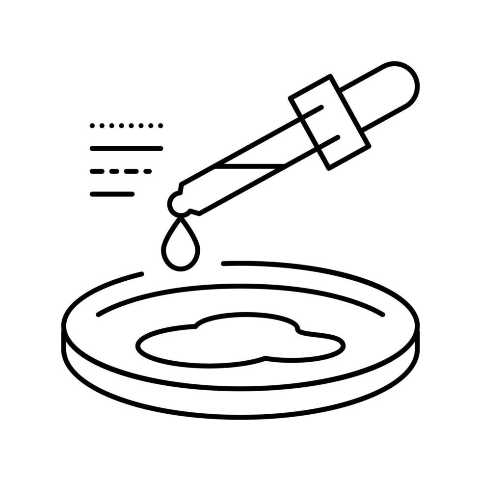 illustration vectorielle de l'icône de la ligne d'analyse de sang de test vecteur