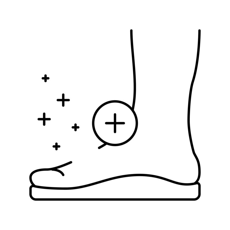 outil de semelles orthopédiques pour l'illustration vectorielle de l'icône de la ligne de thérapie des pieds plats vecteur