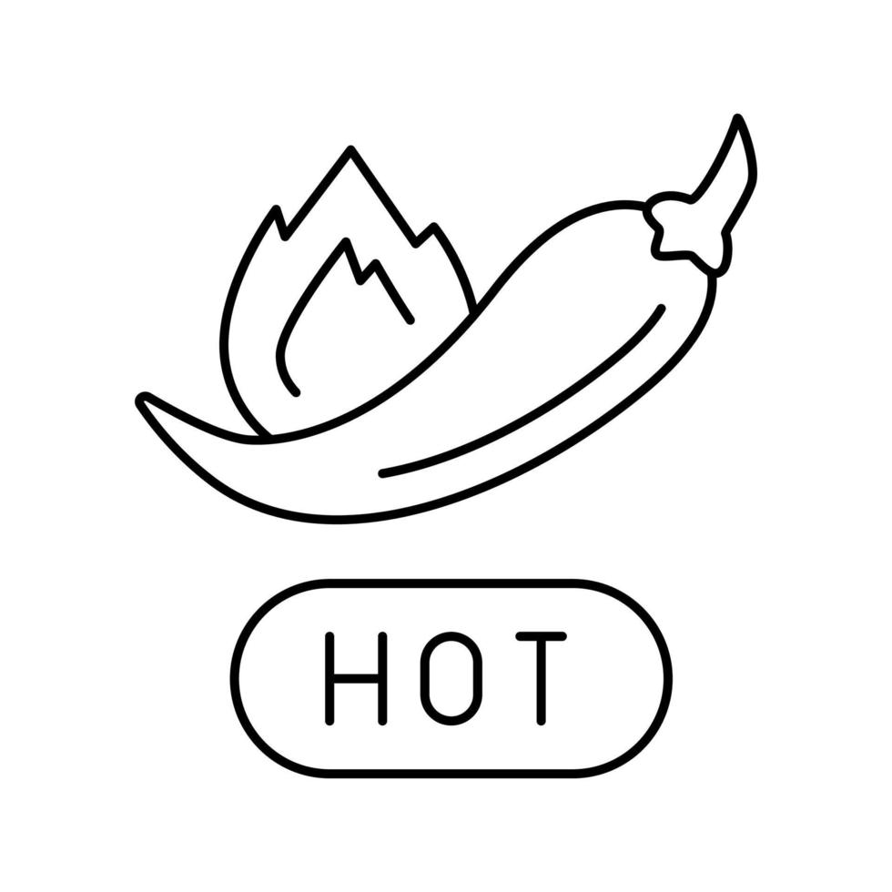 illustration vectorielle d'icône de ligne chaude de niveau épicé vecteur
