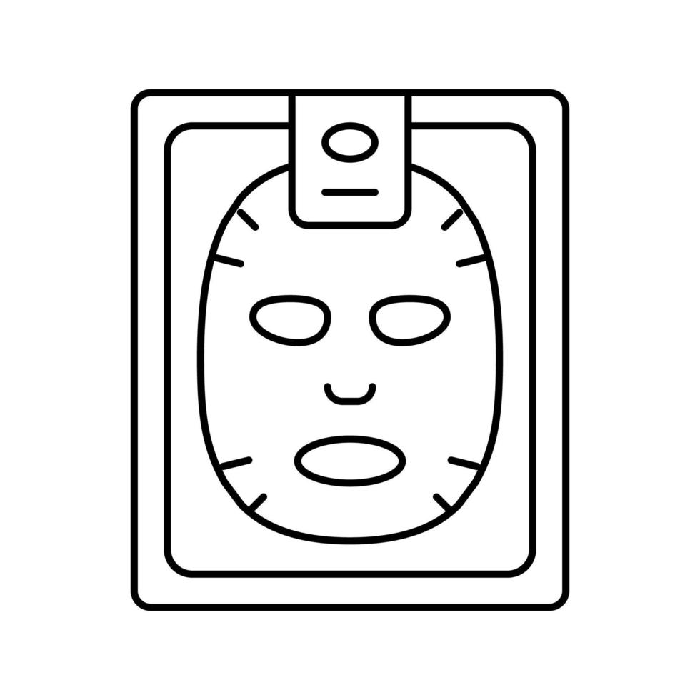 masque facial ligne icône illustration vectorielle vecteur