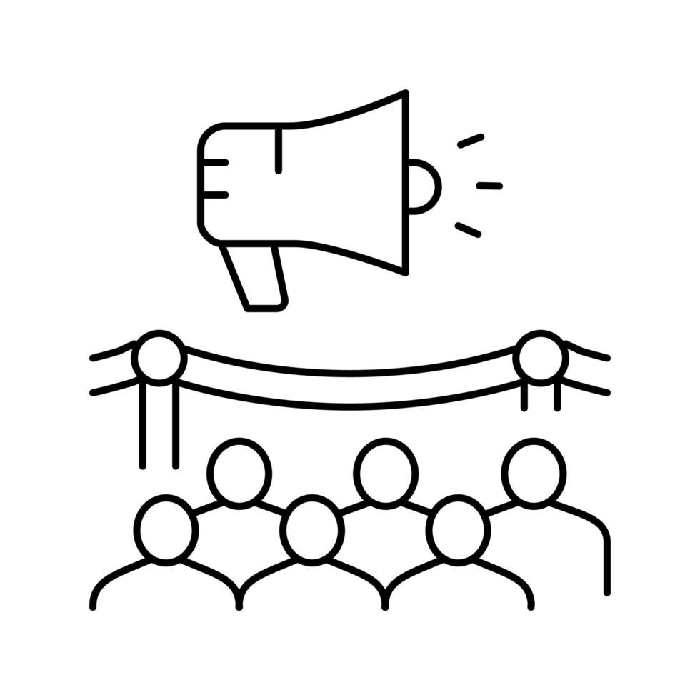 illustration vectorielle de l'icône de la ligne de salutation de la poignée de main vecteur