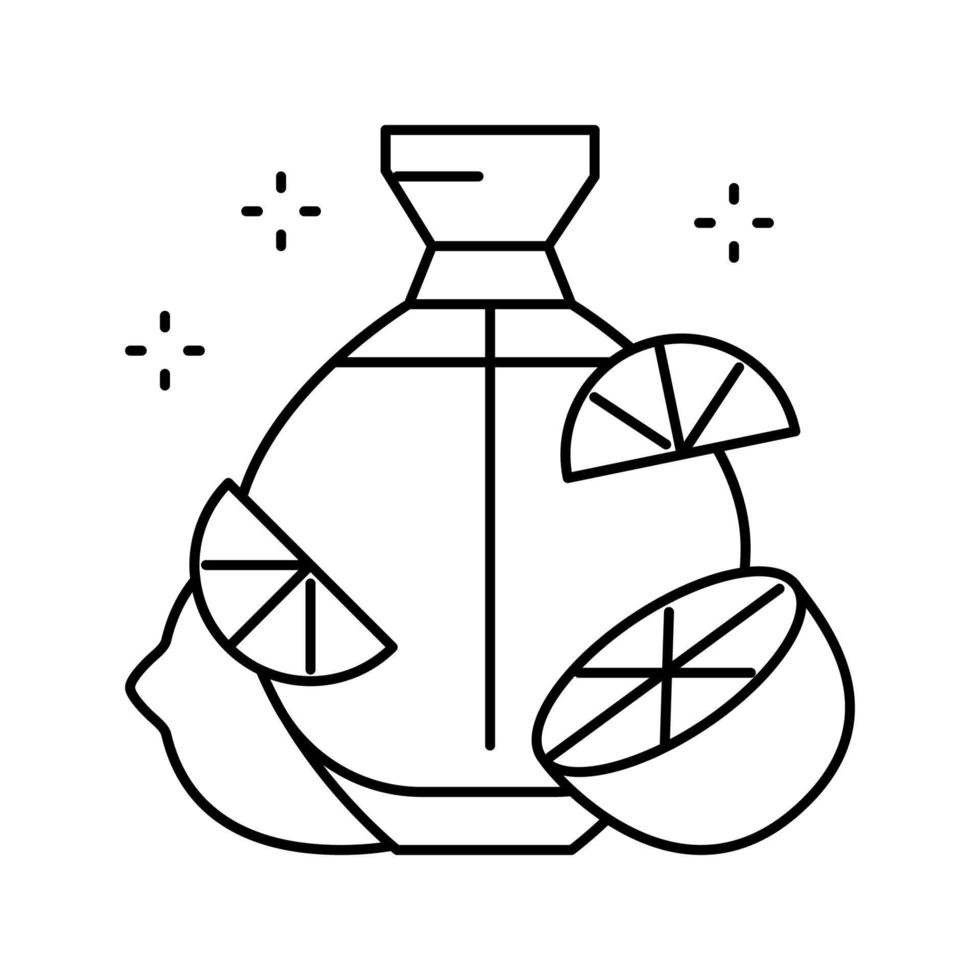 notes d'agrumes parfum ligne icône illustration vectorielle vecteur