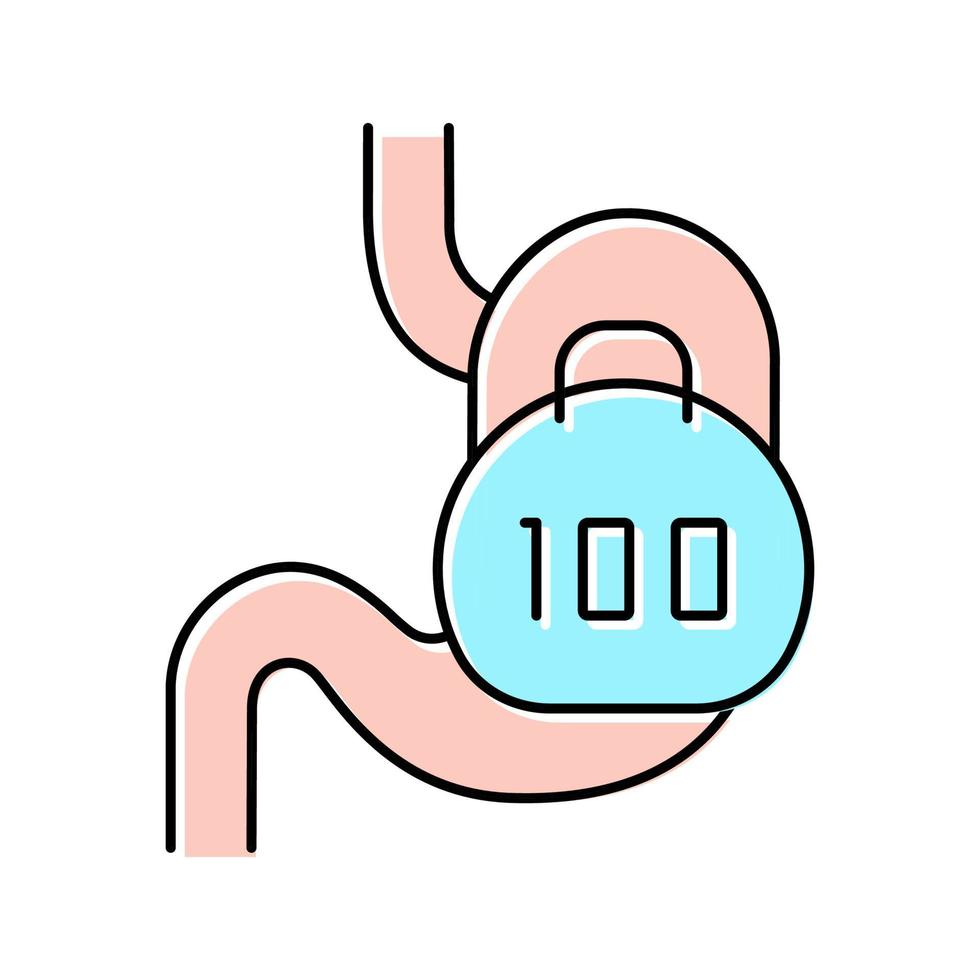 illustration vectorielle de l'icône de couleur de l'estomac de gravité vecteur