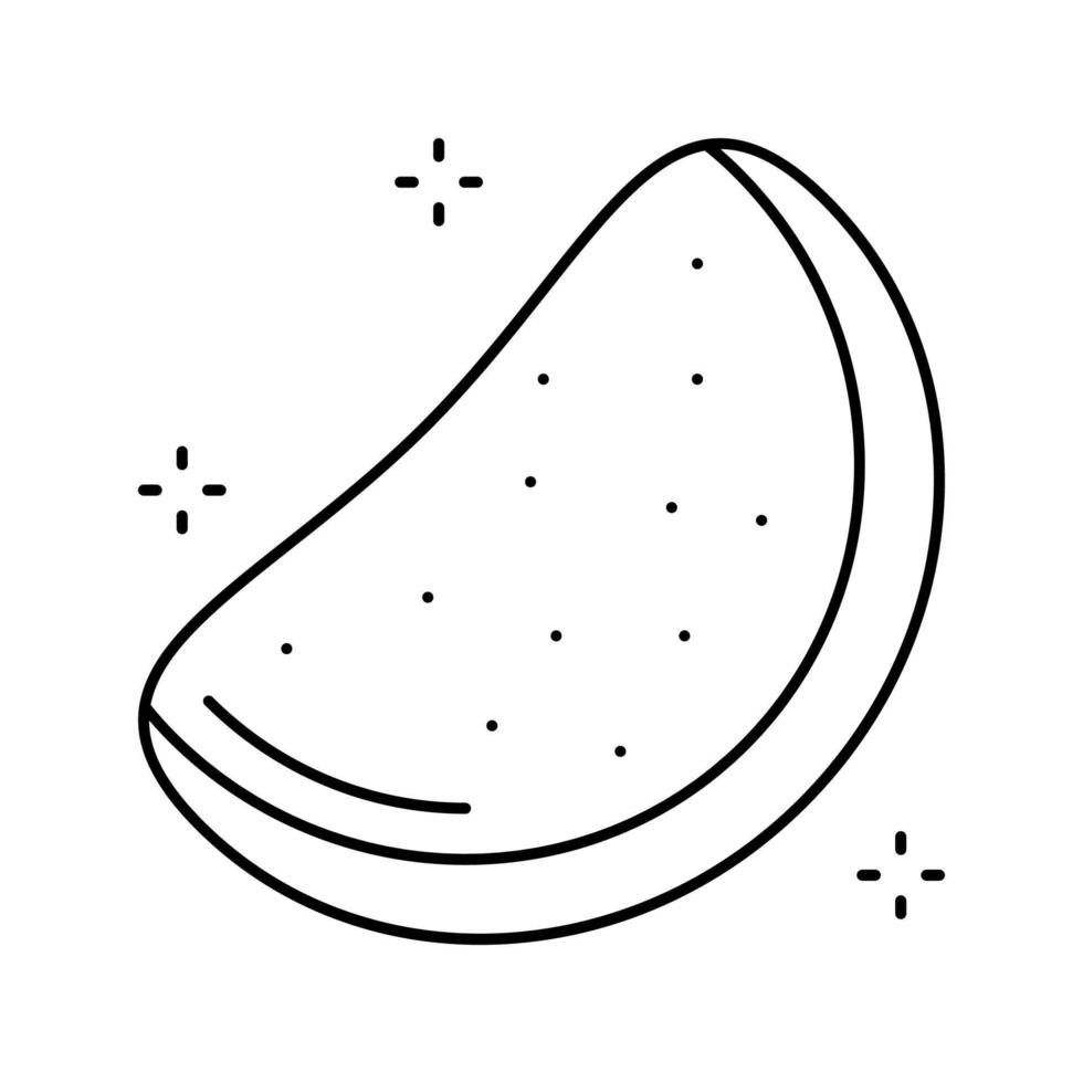 gelée de pastèque bonbon gommeux ligne icône illustration vectorielle vecteur