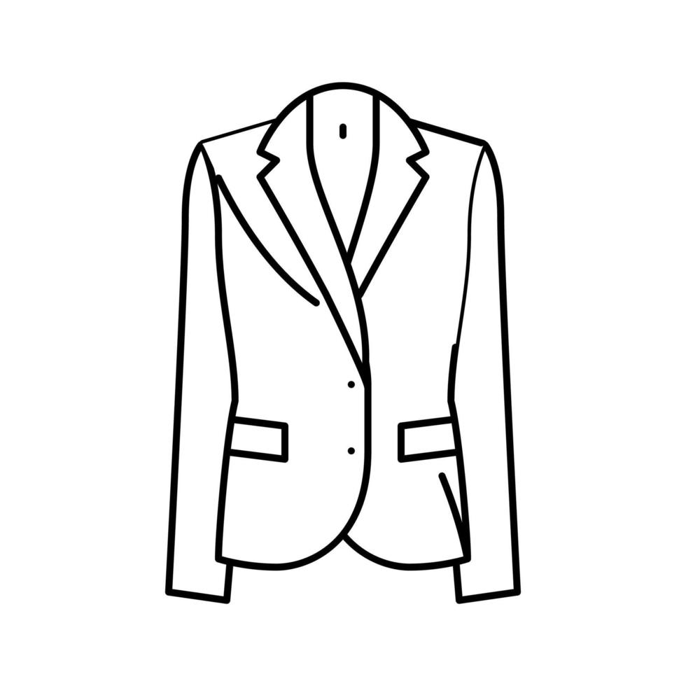 veste en lin vêtements d'extérieur femme ligne icône illustration vectorielle vecteur