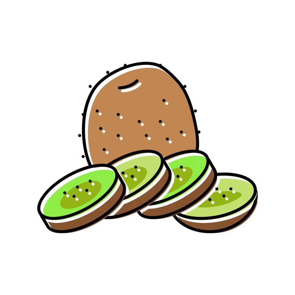 kiwi couleur mûre icône illustration vectorielle vecteur
