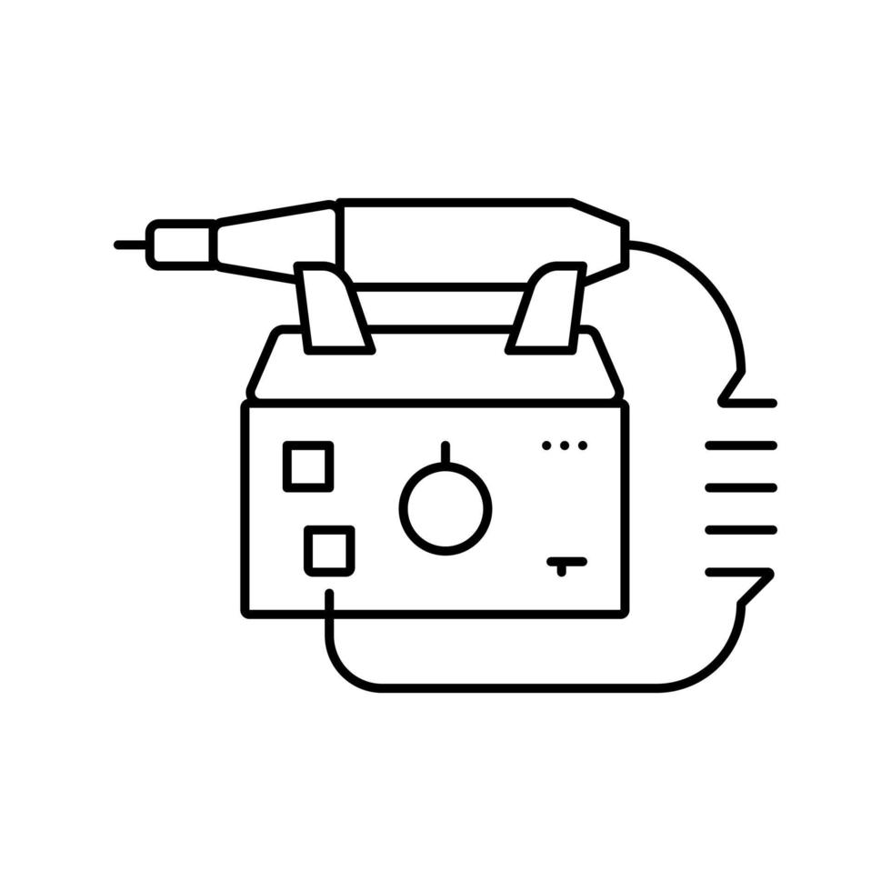 illustration vectorielle de l'icône de la ligne de perceuse à ongles électrique vecteur