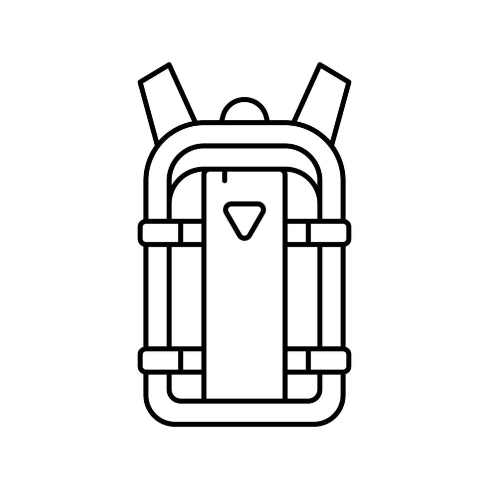 sac à dos moto accessoire ligne icône illustration vectorielle vecteur