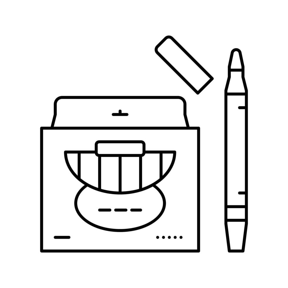 marqueurs paquet ligne icône illustration vectorielle vecteur