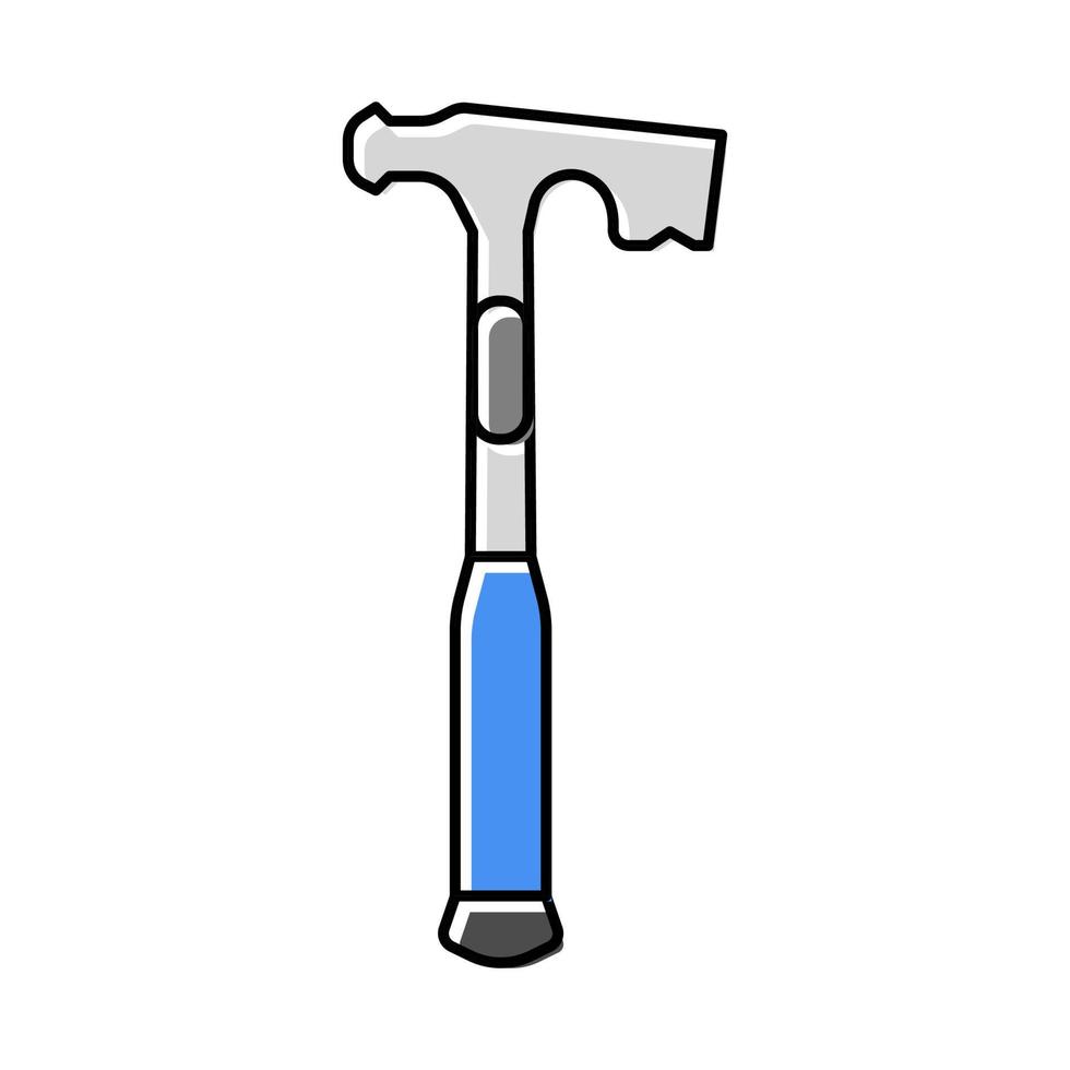 illustration vectorielle d'icône de couleur d'outil de marteau de cloison sèche vecteur