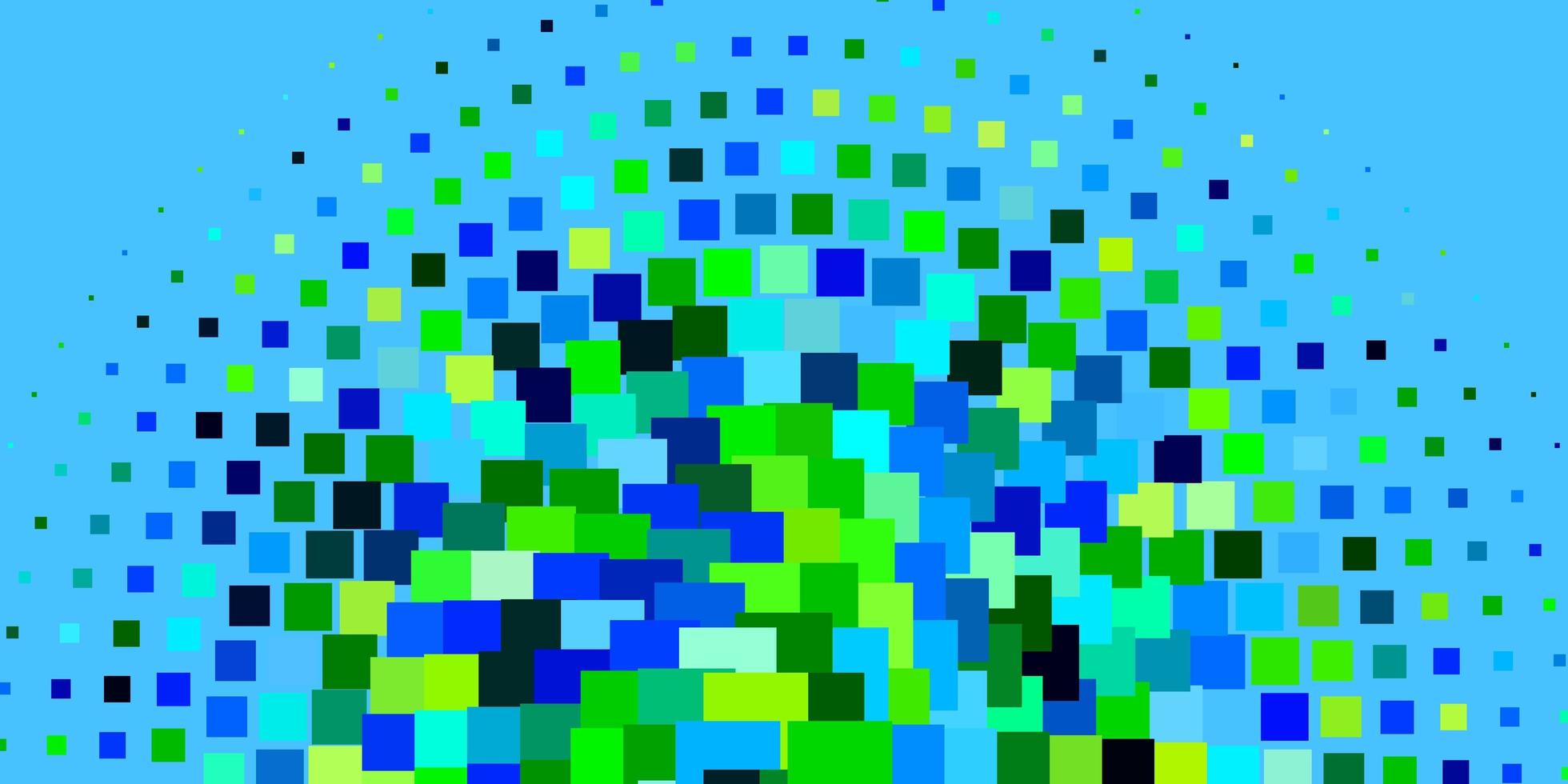 modèle vectoriel bleu clair, vert dans un style carré.